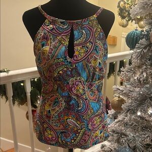 Colorful Paisley Bathing Suit Top